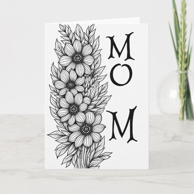 Botanical Mom Serenity Card (Front)