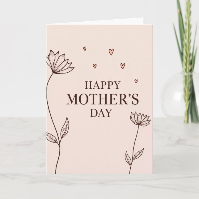 Botanical Moms Day Image Card (Front)