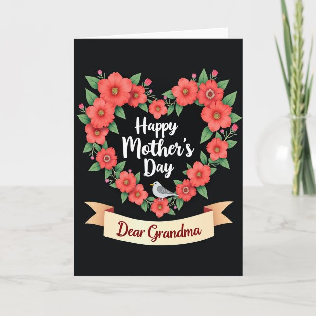Botanical Moms Day Love Card (Front)