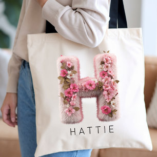 Botanical Monogram Bachelorette Party Custom Name Tote Bag