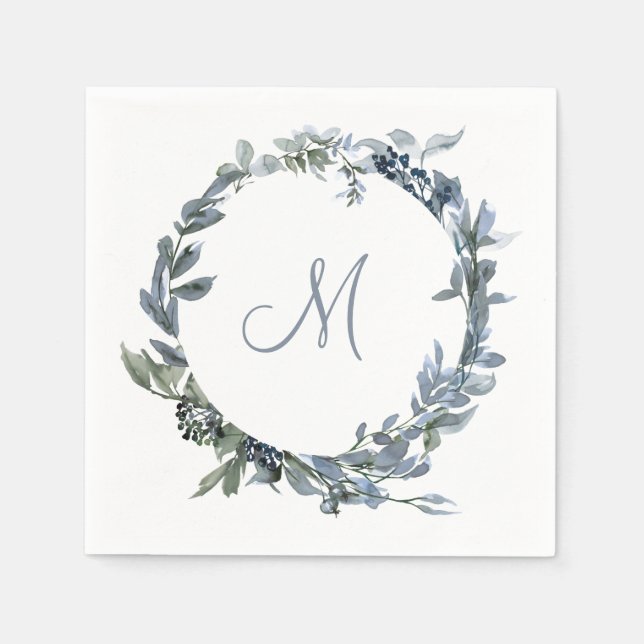 Botanical Monogram Napkins (Front)