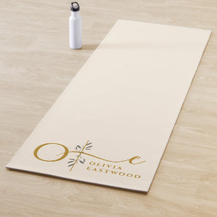 Botanical Monogram Pastel Yoga Yoga Mat
