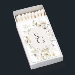 Botanical Monogram Wedding Matchbox  Matchboxes<br><div class="desc">These personalized Wedding Matchboxes from the Grayson Collection features hand-drawn florals in shades of ivory, sage green, and gold surrounding the couple's initials and wedding date. Personalize it with your details easily and quickly. Simply press the 'customize it' button to further re-arrange and format the style and placement of the...</div>