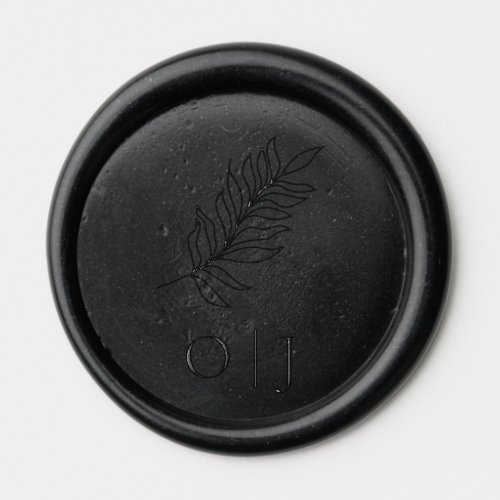 Botanical Monogram Wedding Wax Seal Sticker