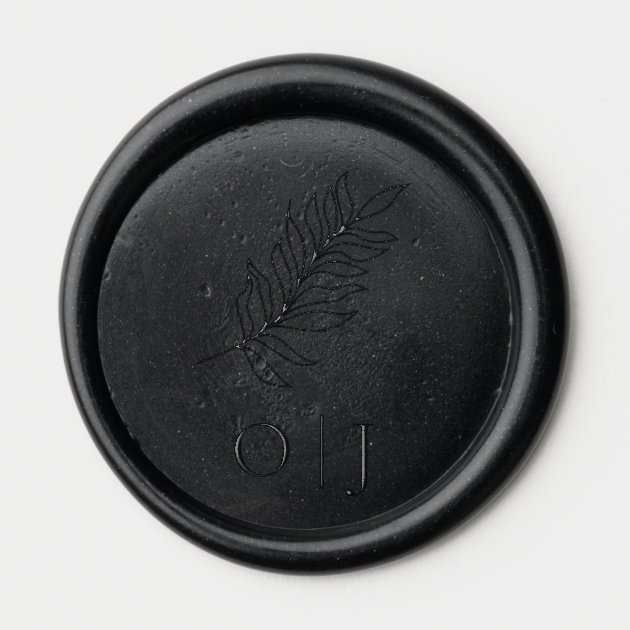 Botanical Monogram Wedding Wax Seal Sticker