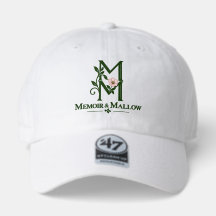 Botanical Monogram with Mallow flower Baseball Cap
