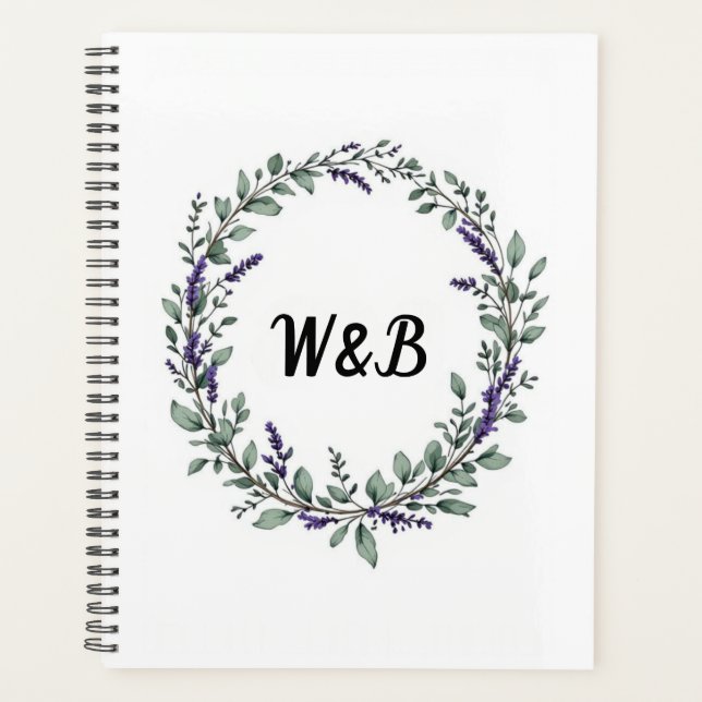 Botanical Monogram Wreath Notebook (Front)