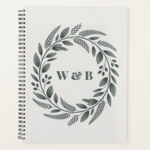 Botanical Monogram Wreath Planner