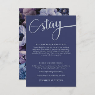 Botanical Moonlight   Gothic Floral Accommodation Enclosure Card