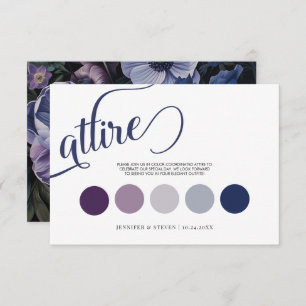 Botanical Moonlight Gothic Floral Wedding Attire Enclosure Card