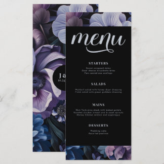 Botanical Moonlight | Gothic Floral Wedding Menu