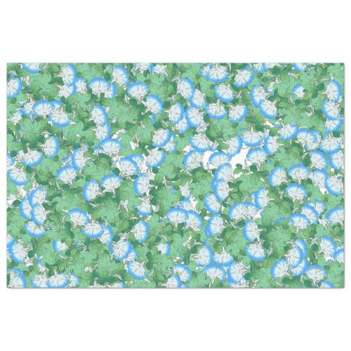 Botanical Morning Glory Flower Floral Tissue Paper