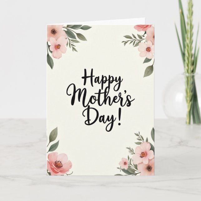 Botanical Mother Day Card (Front)