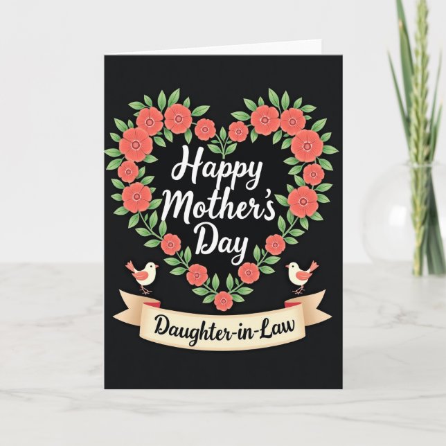 Botanical Mothers Day Banner Card (Front)