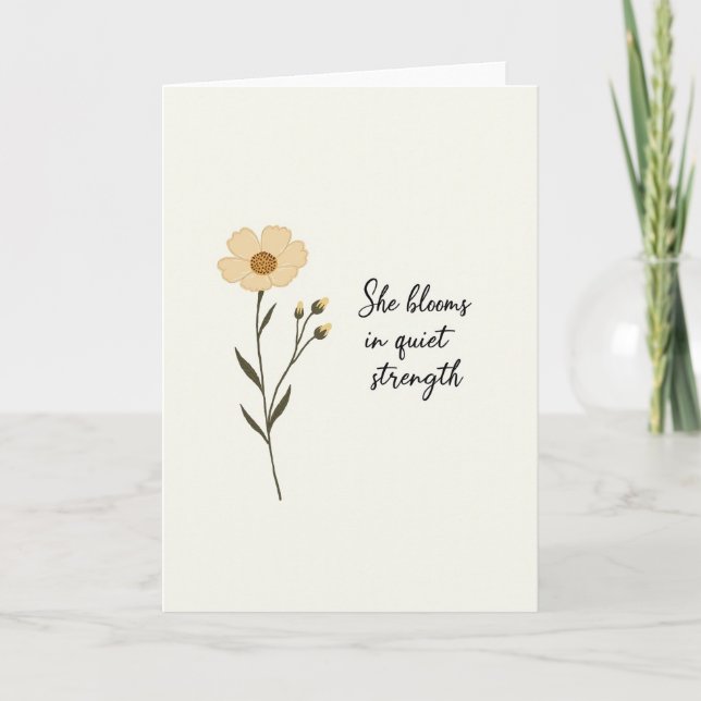 Botanical Mothers Day Bloom Card (Front)