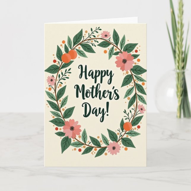 Botanical Mothers Day Card (Front)