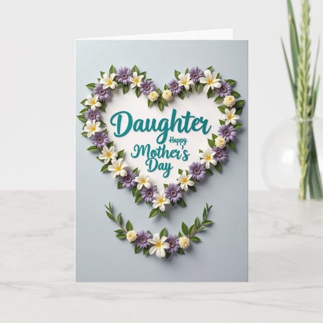 Botanical Mothers Day Daughter Card (Front)
