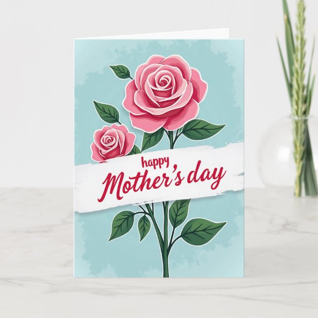 Botanical Mothers Day Design Card (Front)