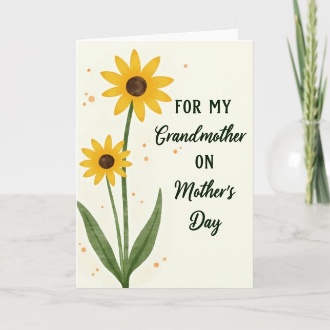 Botanical Mothers Day For Grandma Card (Front)