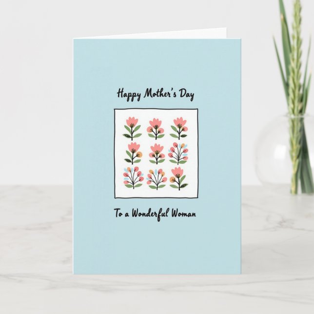 Botanical Mothers Day Frame Card (Front)