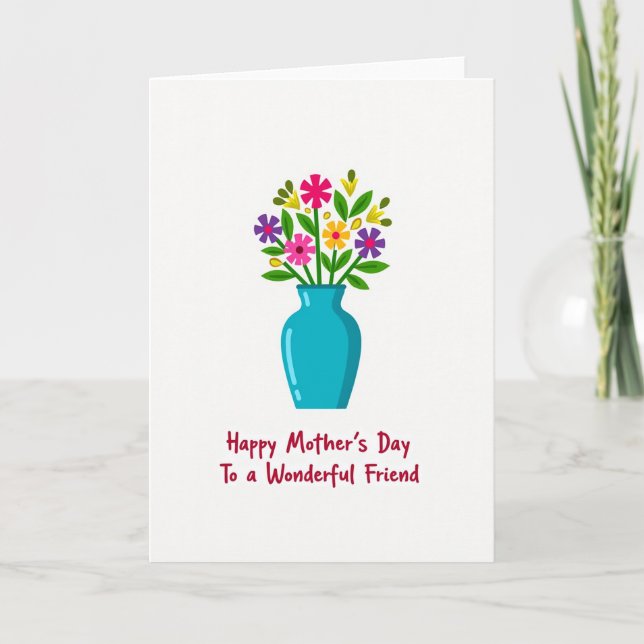 Botanical Mothers Day Friend Card (Front)