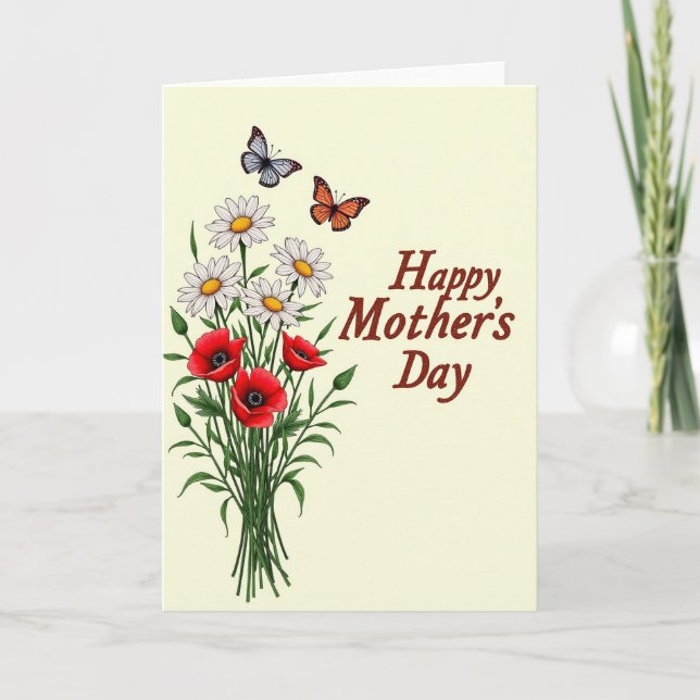 Botanical Mothers Day Gift Card (Front)