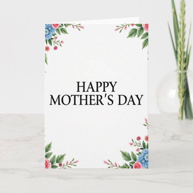 Botanical Mothers Day Greet Card (Front)