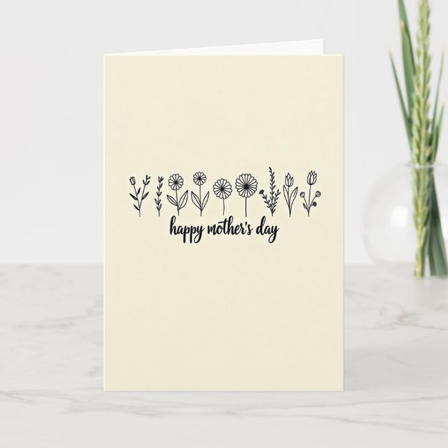Botanical Mothers Day Greeting Card (Front)
