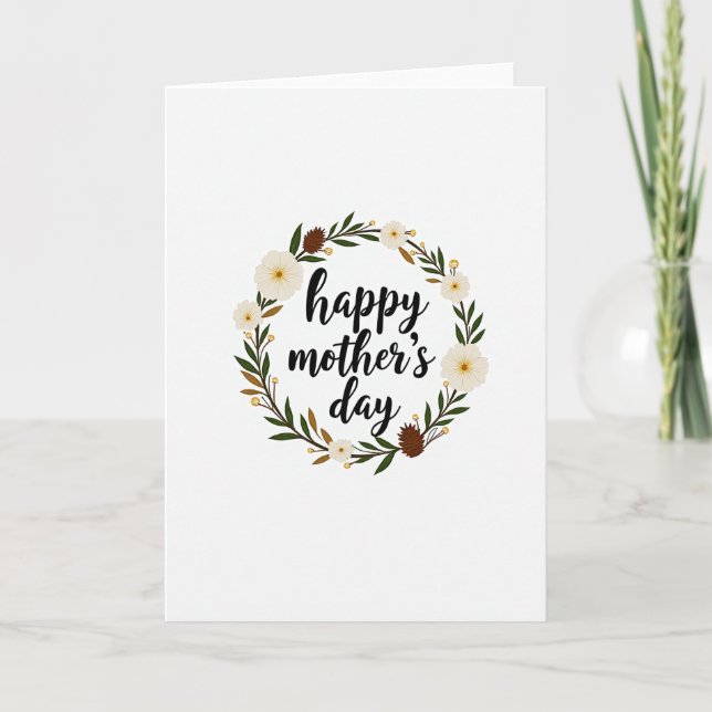 Botanical Mothers Day Keepsake Card (Front)
