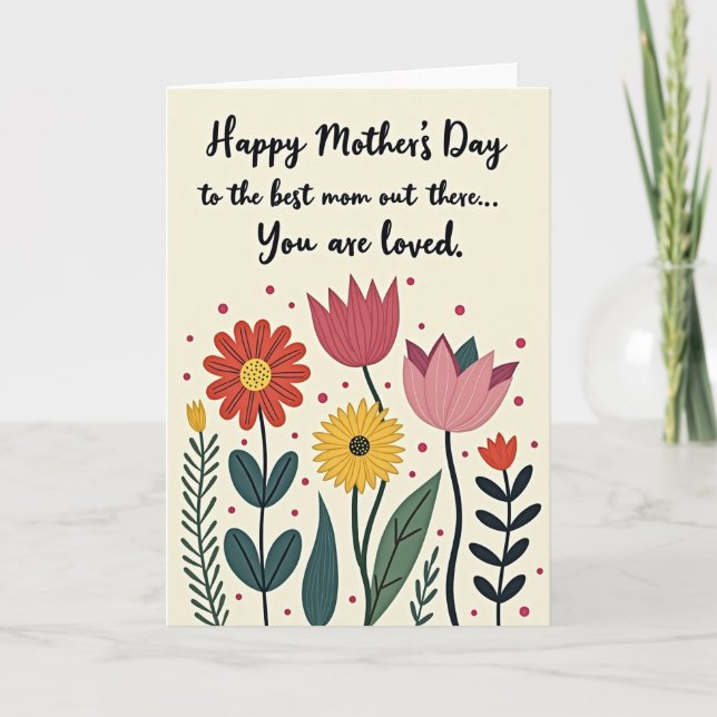 Botanical Mothers Day Love Card (Front)