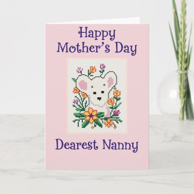 Botanical Mothers Day Nanny Card (Front)