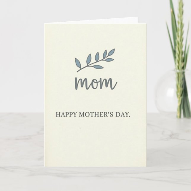 Botanical Mothers Day Note Card (Front)