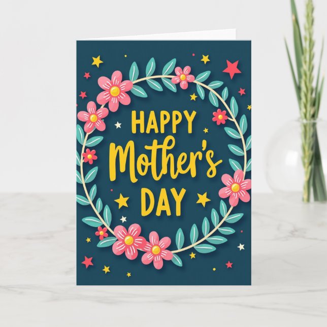 Botanical Mothers Day Pattern Card (Front)