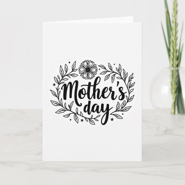 Botanical Mothers Day Sketch Card (Front)