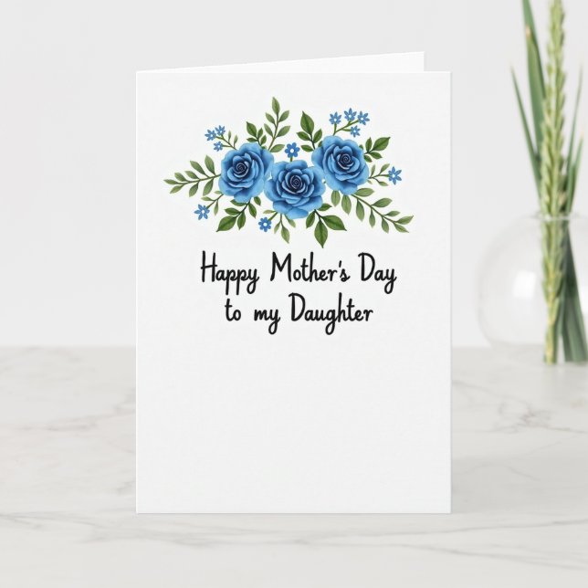 Botanical Mothers Day To Daughter Card (Front)