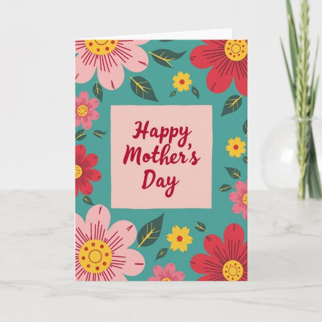 Botanical Mothers Day Tribute Card (Front)