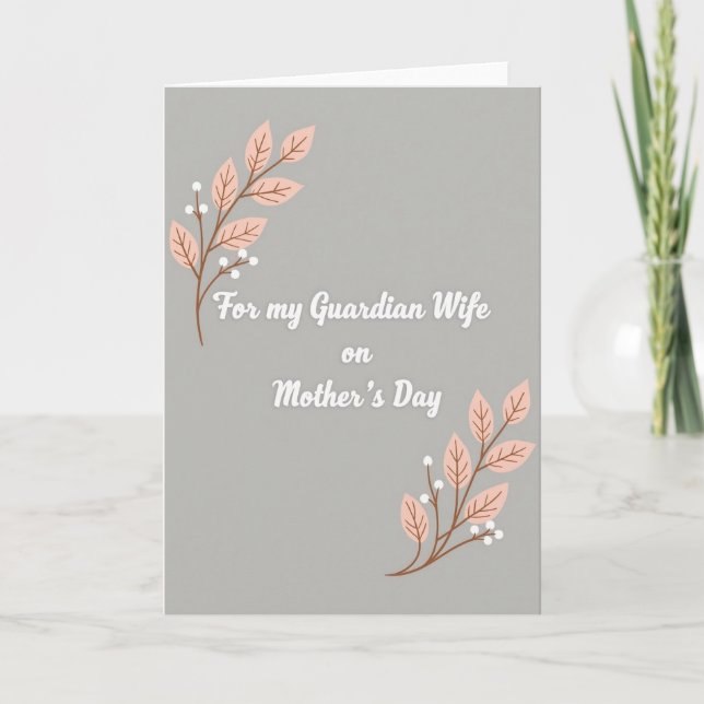 Botanical Mothers Day Wife Card (Front)