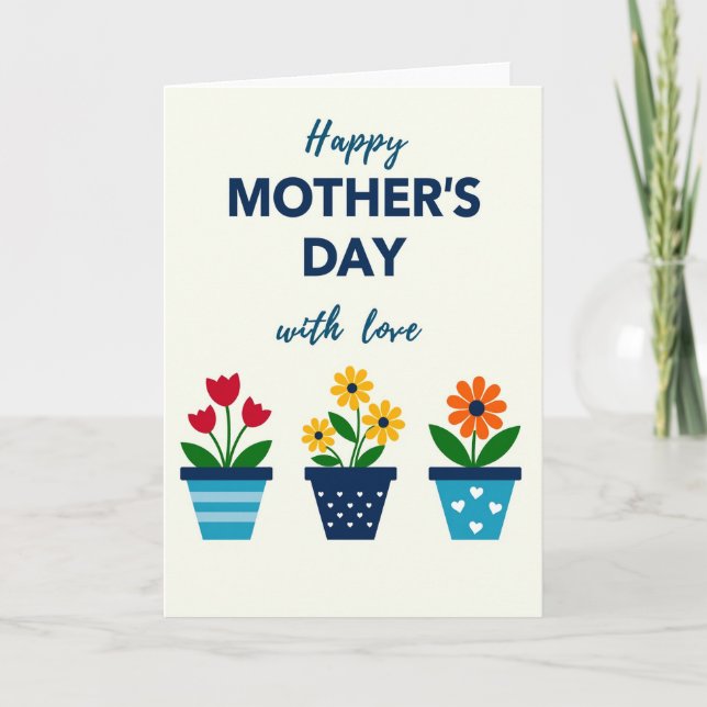 Botanical Mothers Day Wishes Card (Front)