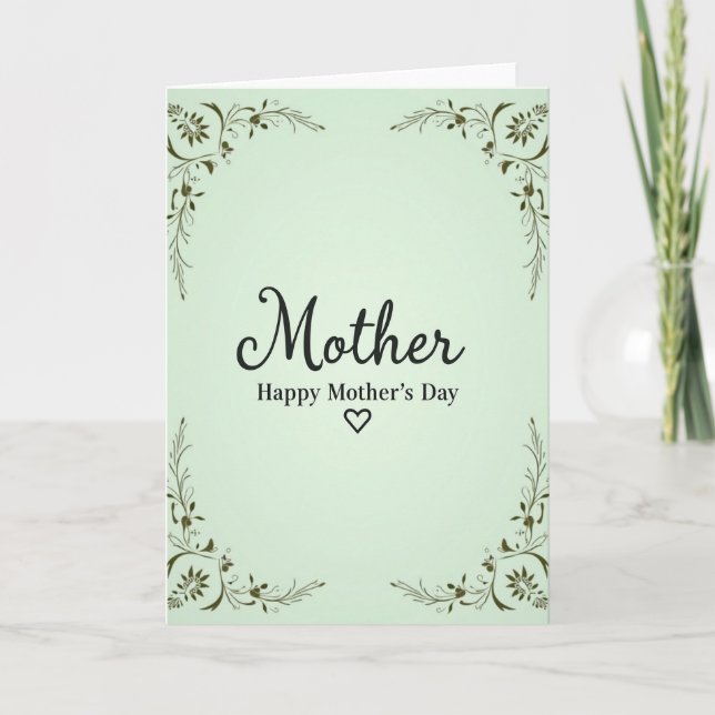 Botanical Mothers Love Day Card (Front)