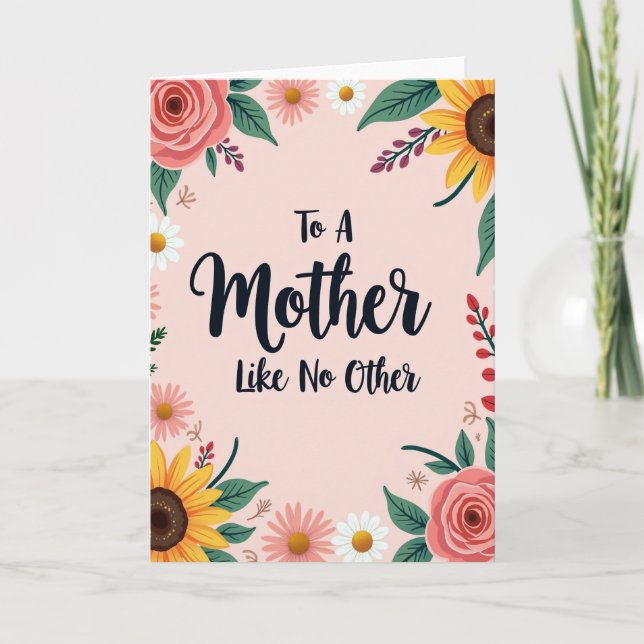 Botanical Mothers Love Message Card (Front)