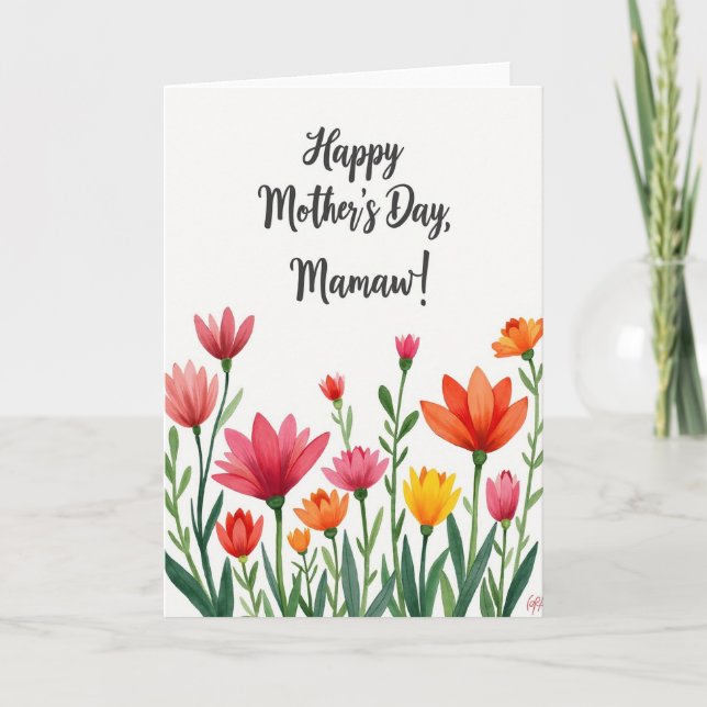 Botanical Mothers Love Sketch Card (Front)