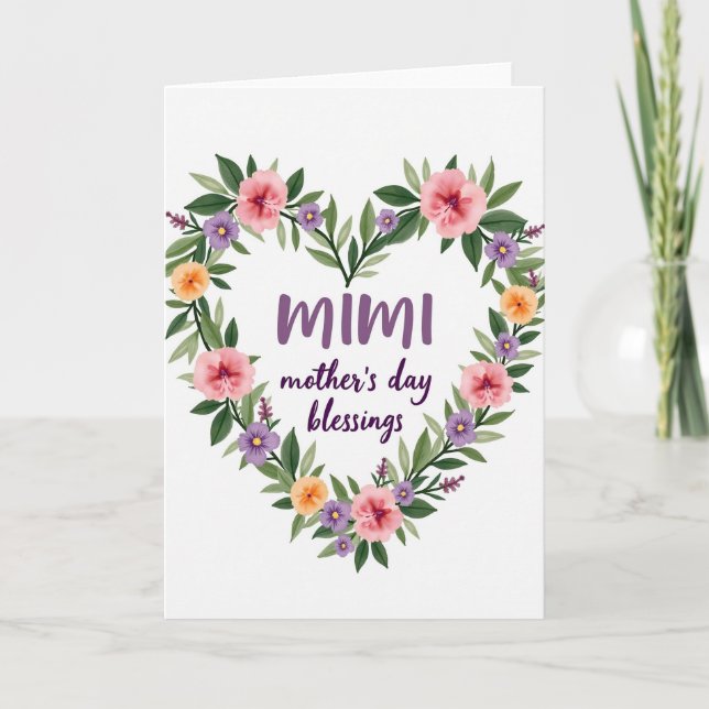 Botanical Mothers Loving Day Card (Front)