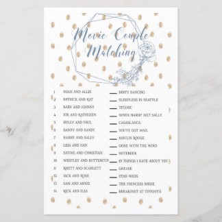 Botanical Movie Couple Matching Game