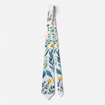Botanical Multi-Color Watercolor Floral Pattern