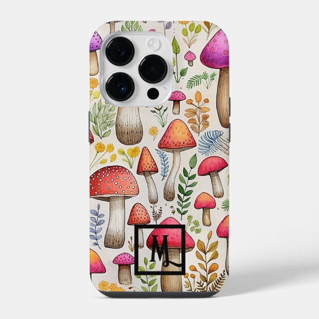 Botanical Mushroom Iphone Case (Back)