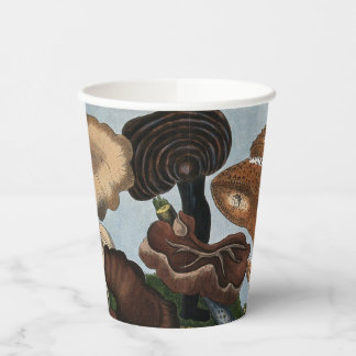 Botanical Mushroom Paper Cups