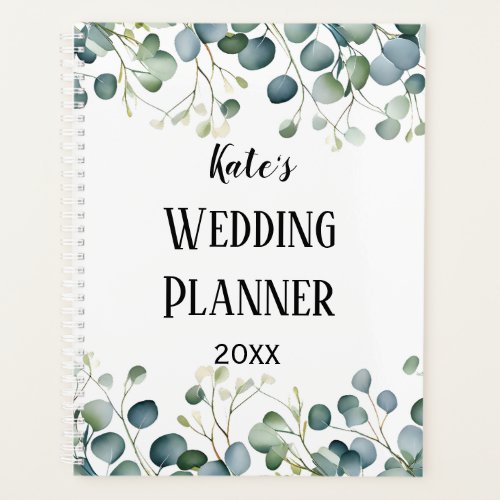 botanical my Wedding planner eucalyptus organizer 