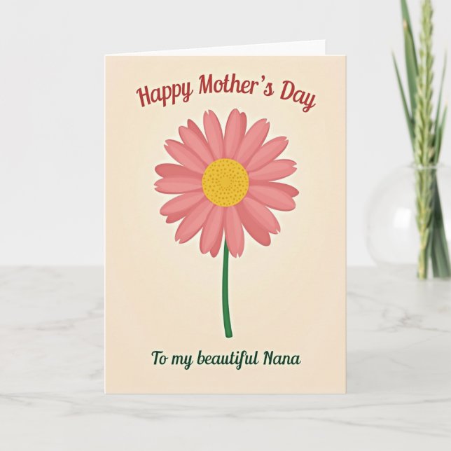 Botanical Nana Mothers Day Card (Front)