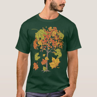Botanical Nature Autumn Wildlife Forest Thanksgivi T-Shirt