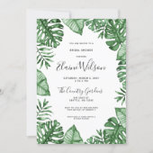 Botanical Nature Tropical Greenery Bridal Shower Invitation (Front)
